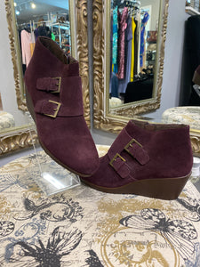 Munro Suede Wedge Booties - Size 9