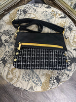 Load image into Gallery viewer, Hammitt Tweed/Leather Flap Handbag - medium
