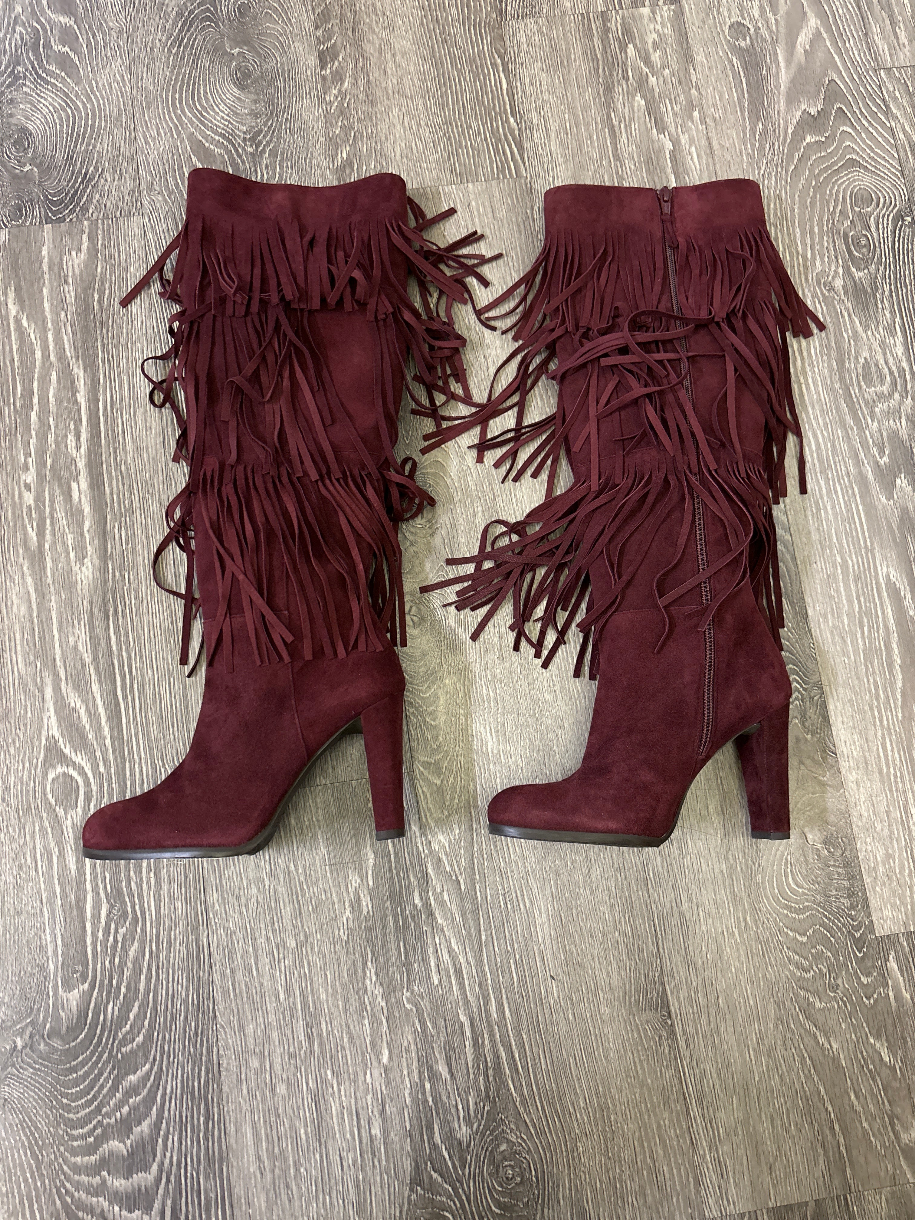 Stuart Weitzman Fringe Boots - Size 36.5