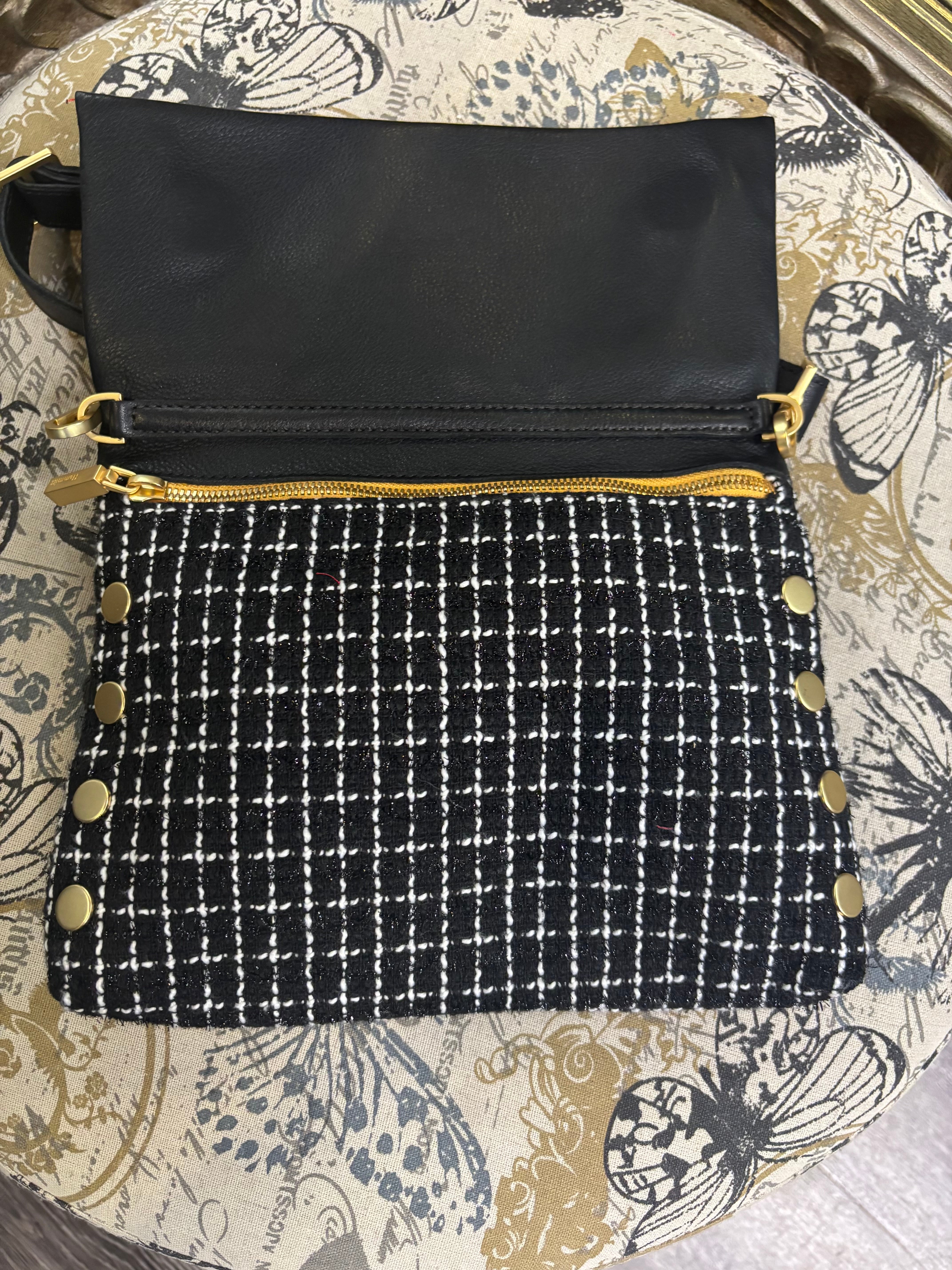 Hammitt Tweed/Leather Flap Handbag - medium