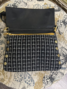 Hammitt Tweed/Leather Flap Handbag - medium