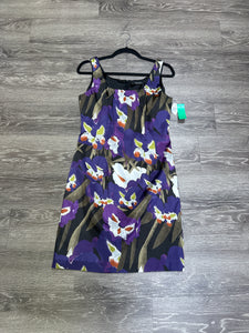 Tahari Floral Satin Sleeveless Dress - size 4