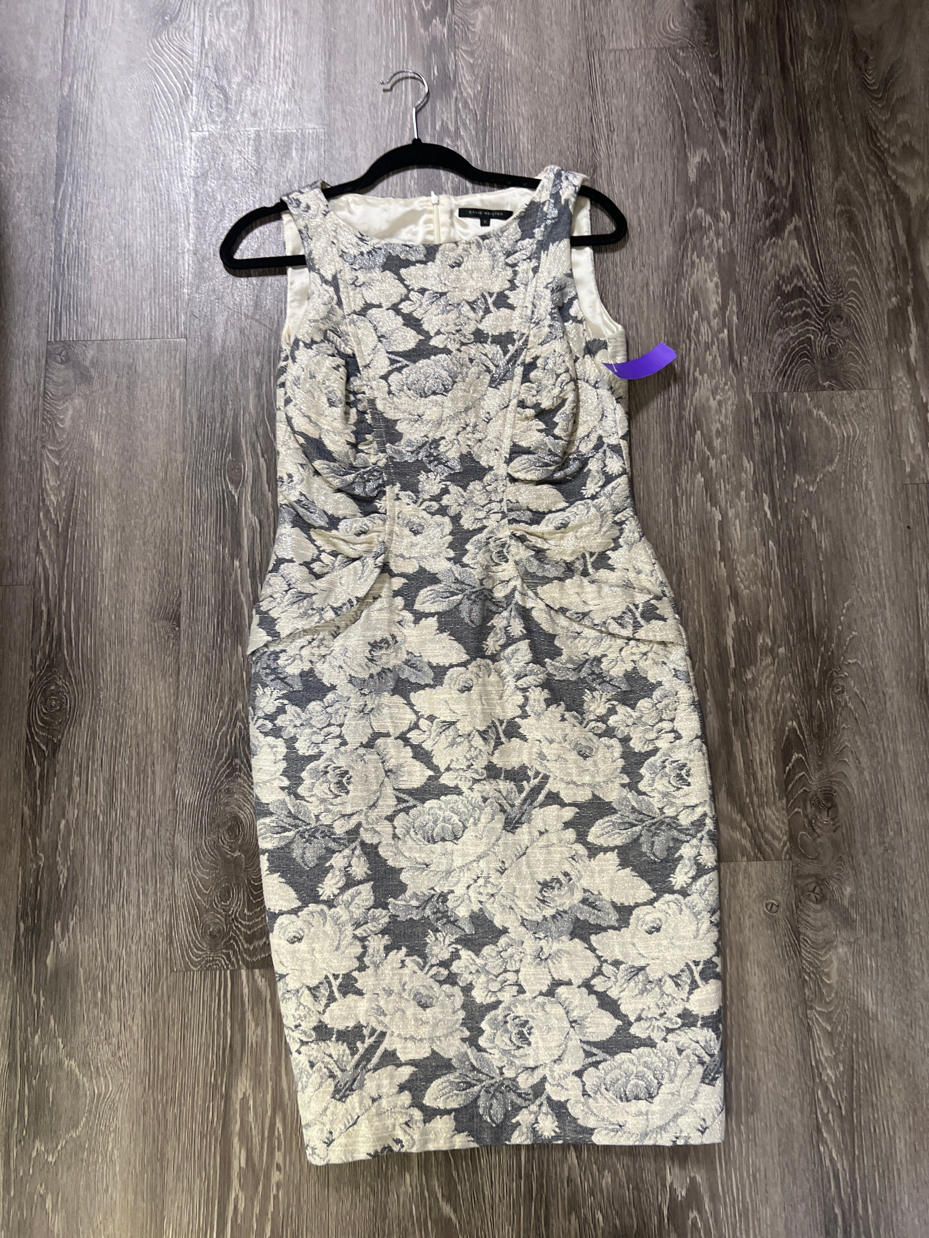 David Meister Floral Sleeveless Dress (Size 6)