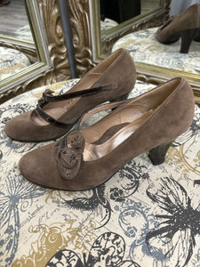 Beautifeel Suede 2 Strap Heels - Size 39