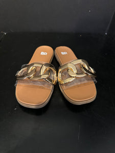 BP Clear Chain Slip On Sandal Shoes - size 5.5