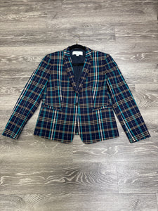 Boss Plaid Single Button Blazer - Size 6