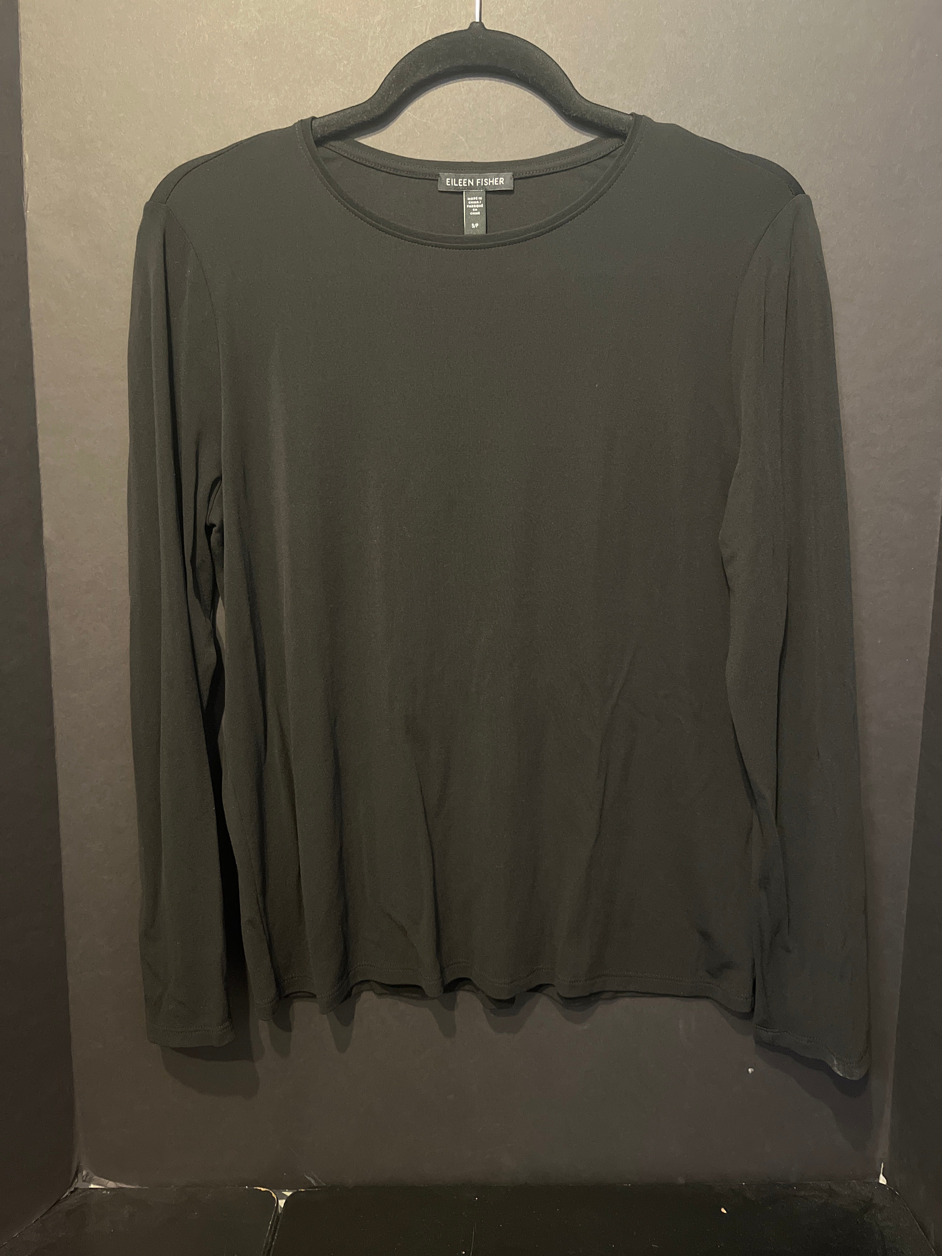 Eileen Fisher Long Sleeve Crew Top - Size Small