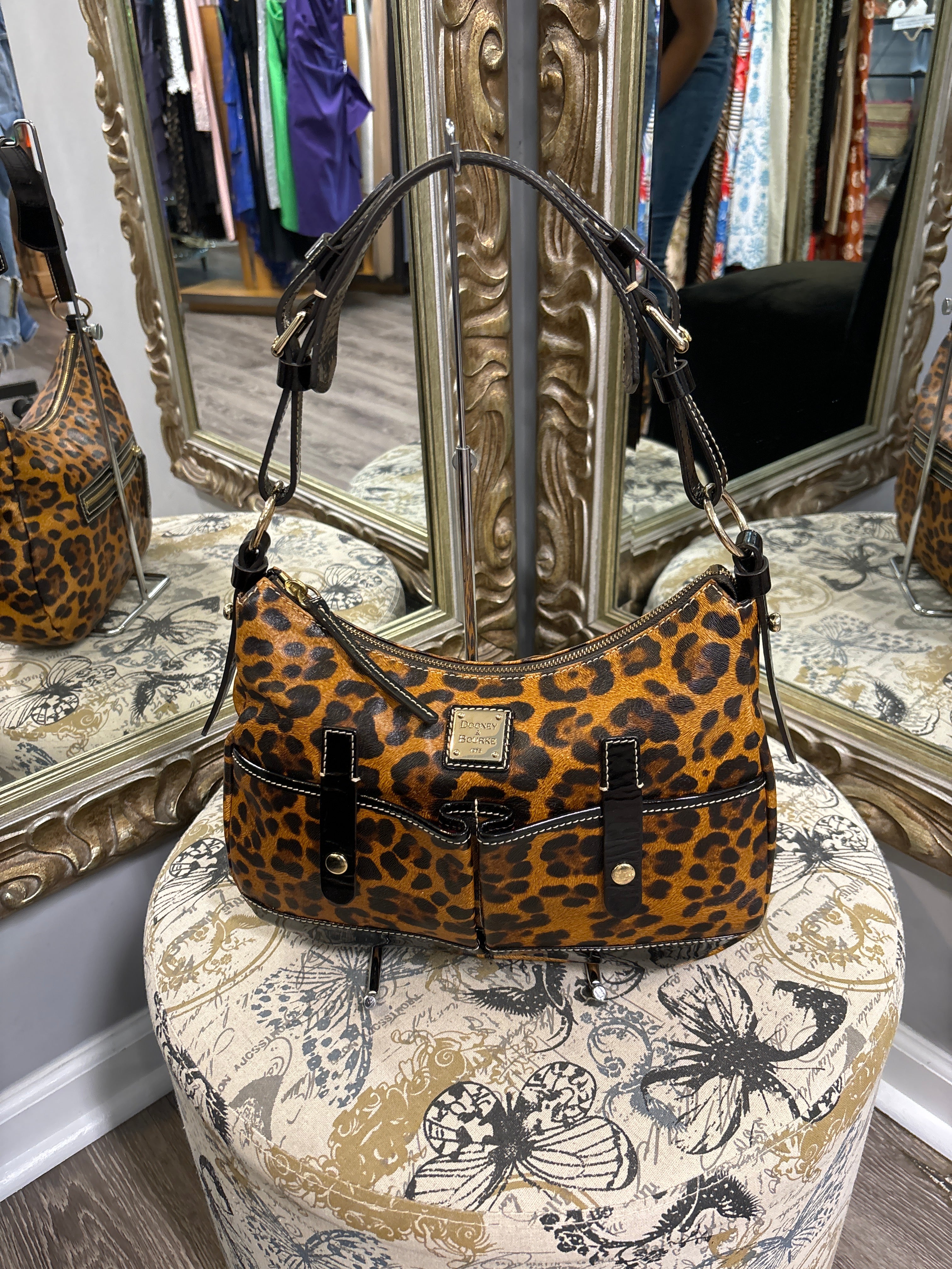 Dooney & Bourke Leopard Shoulder Handbag - Medium