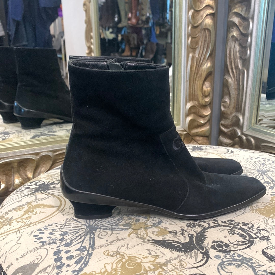 Ferragamo Short Suede Boots