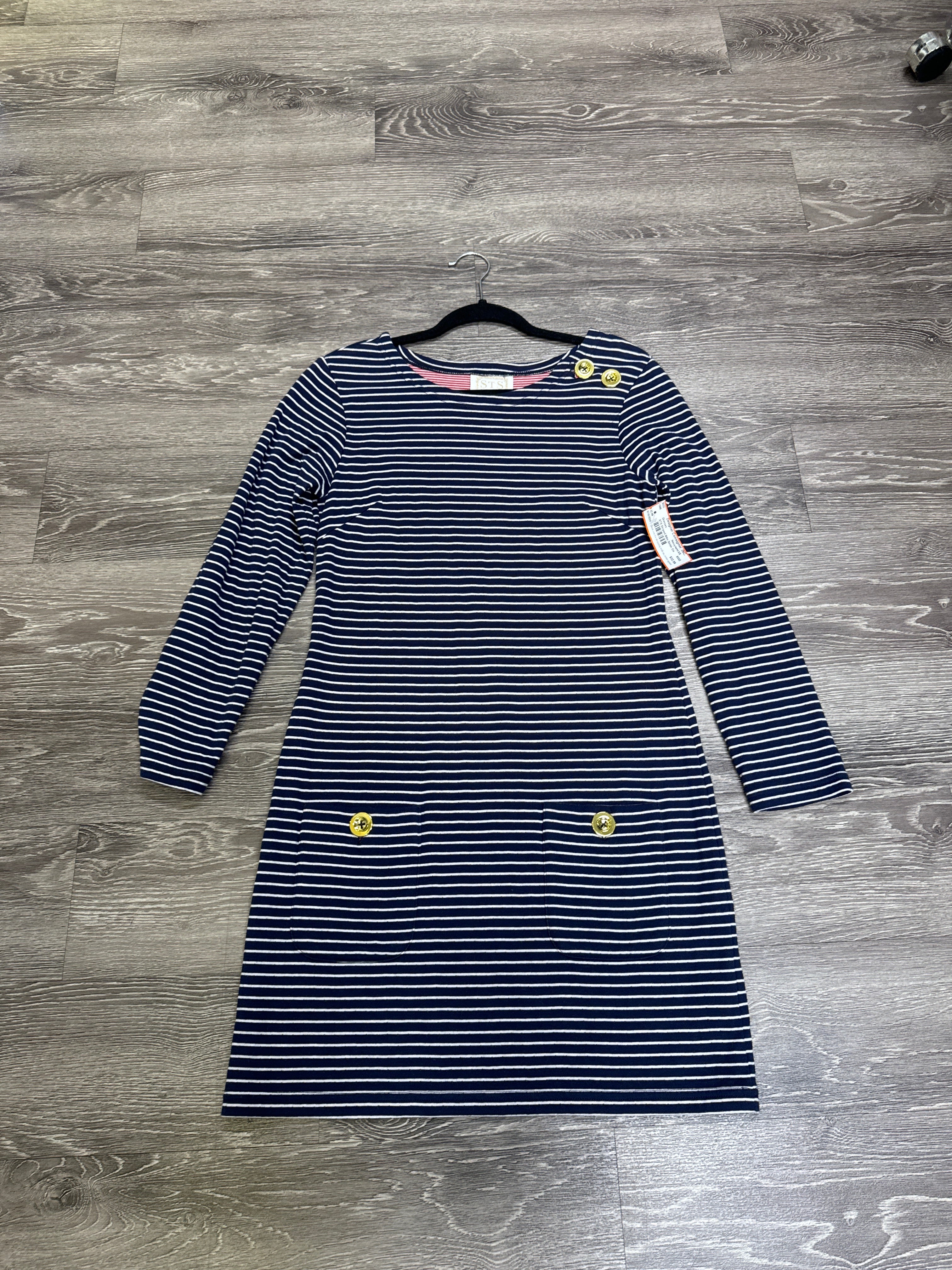 STS Striped Button Shoulder Dress - Size XS