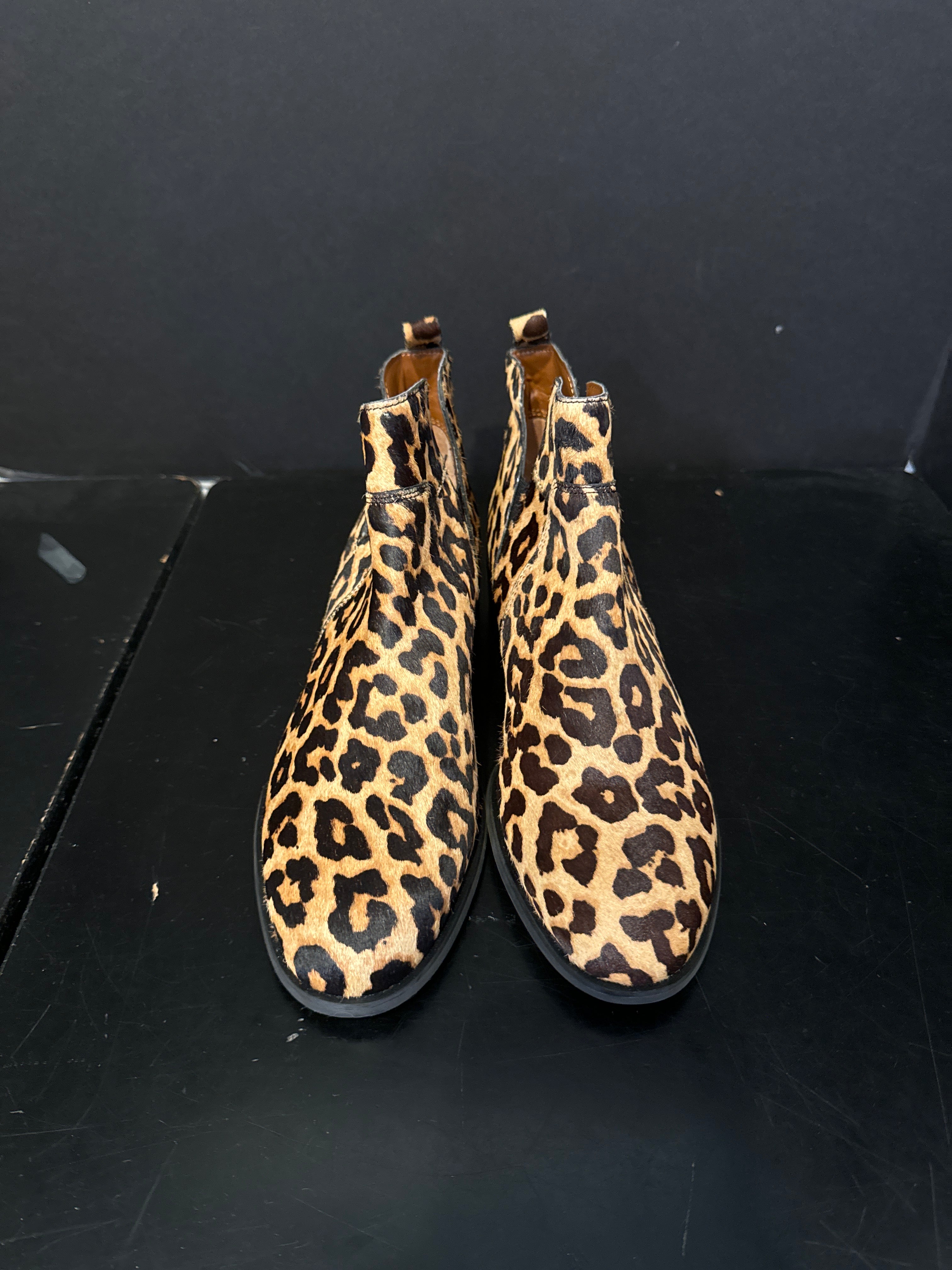 Franco Sarto Cheetah Calf Booties - size 8