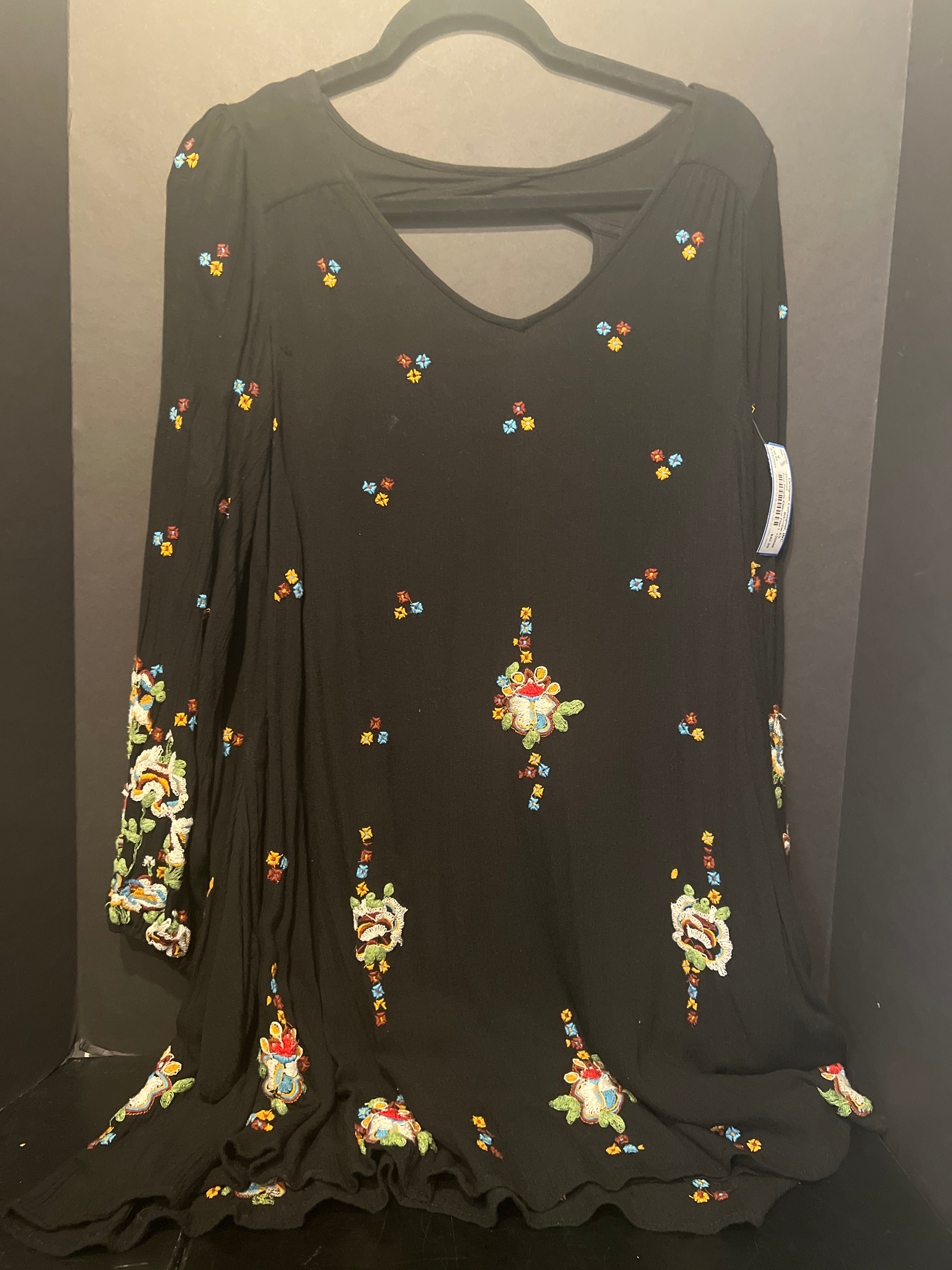 Free People Embroidered Flower Dress (Size Extra Small)