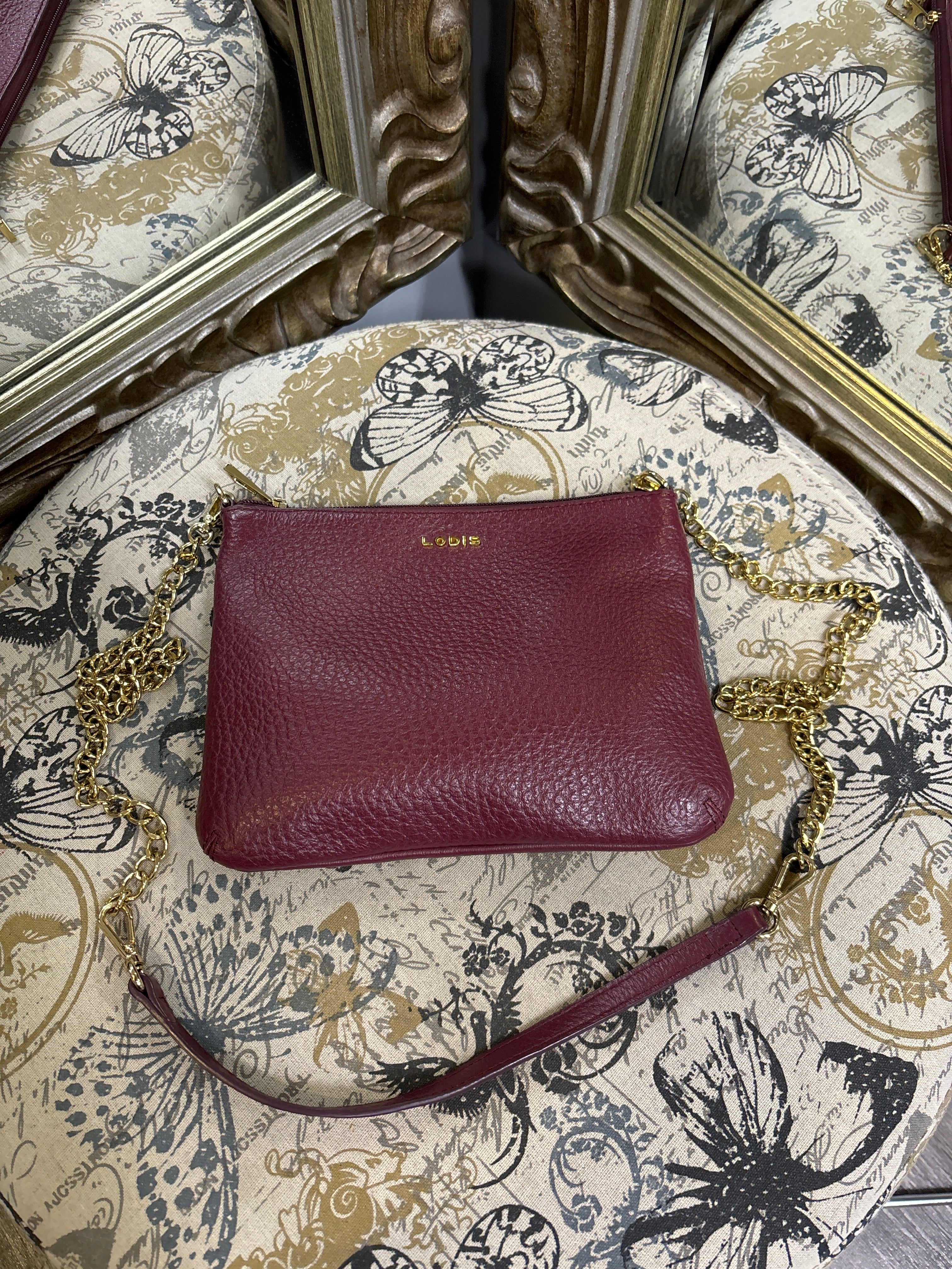 Lodis Leather Zip Crossbody - Medium