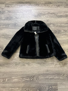 Cole Haan Faux Fur And Leather Coat - Medium