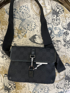 Gucci Canvas Monogram Handbag (Size Small)