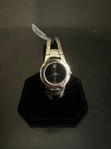 Movado Black Face Metallic Watch