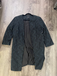 Talbots Lace Print Overcoat Jacket (Size 10)