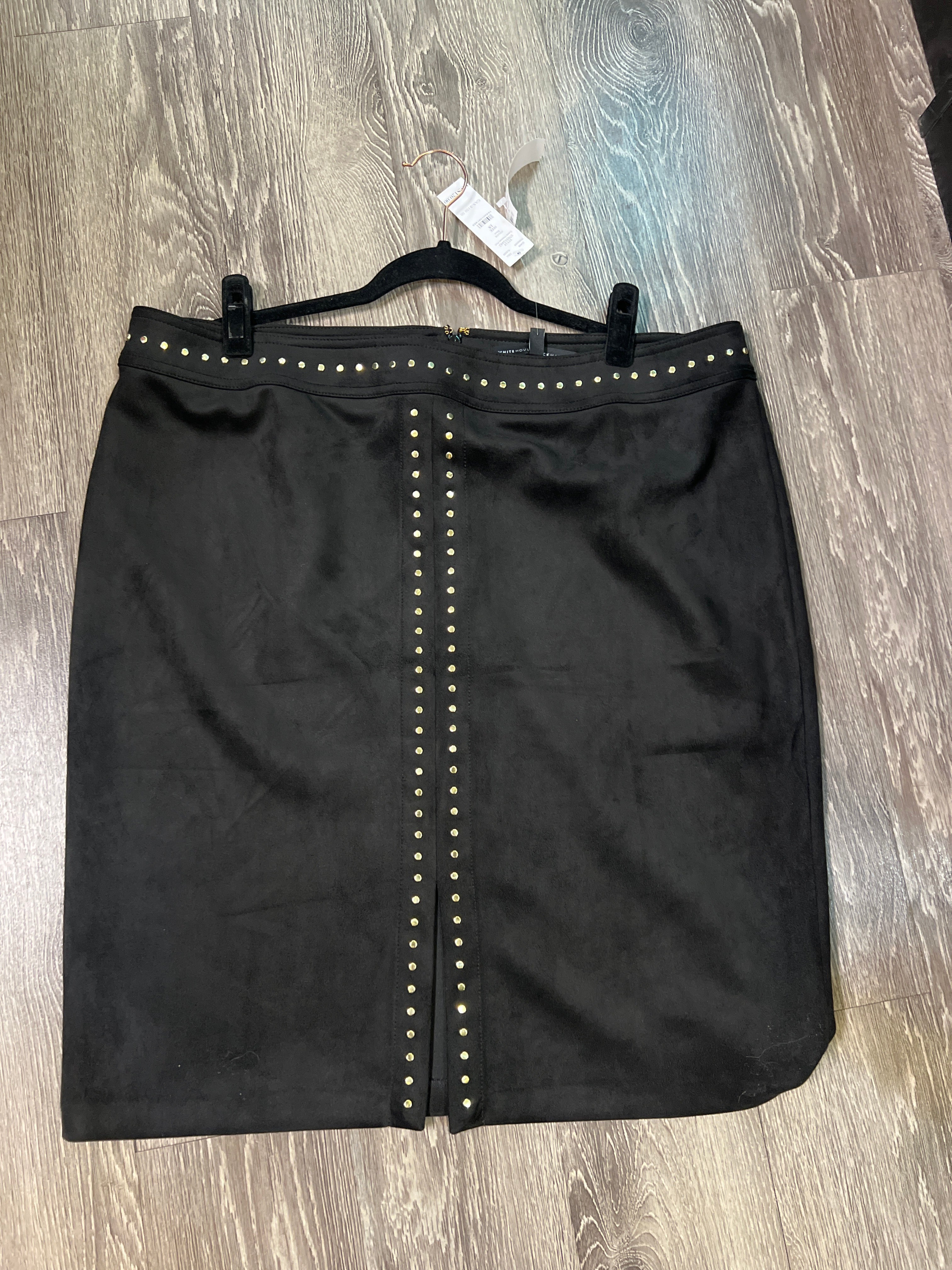 WHBM Faux Suede Stud Skirt (Size 18)