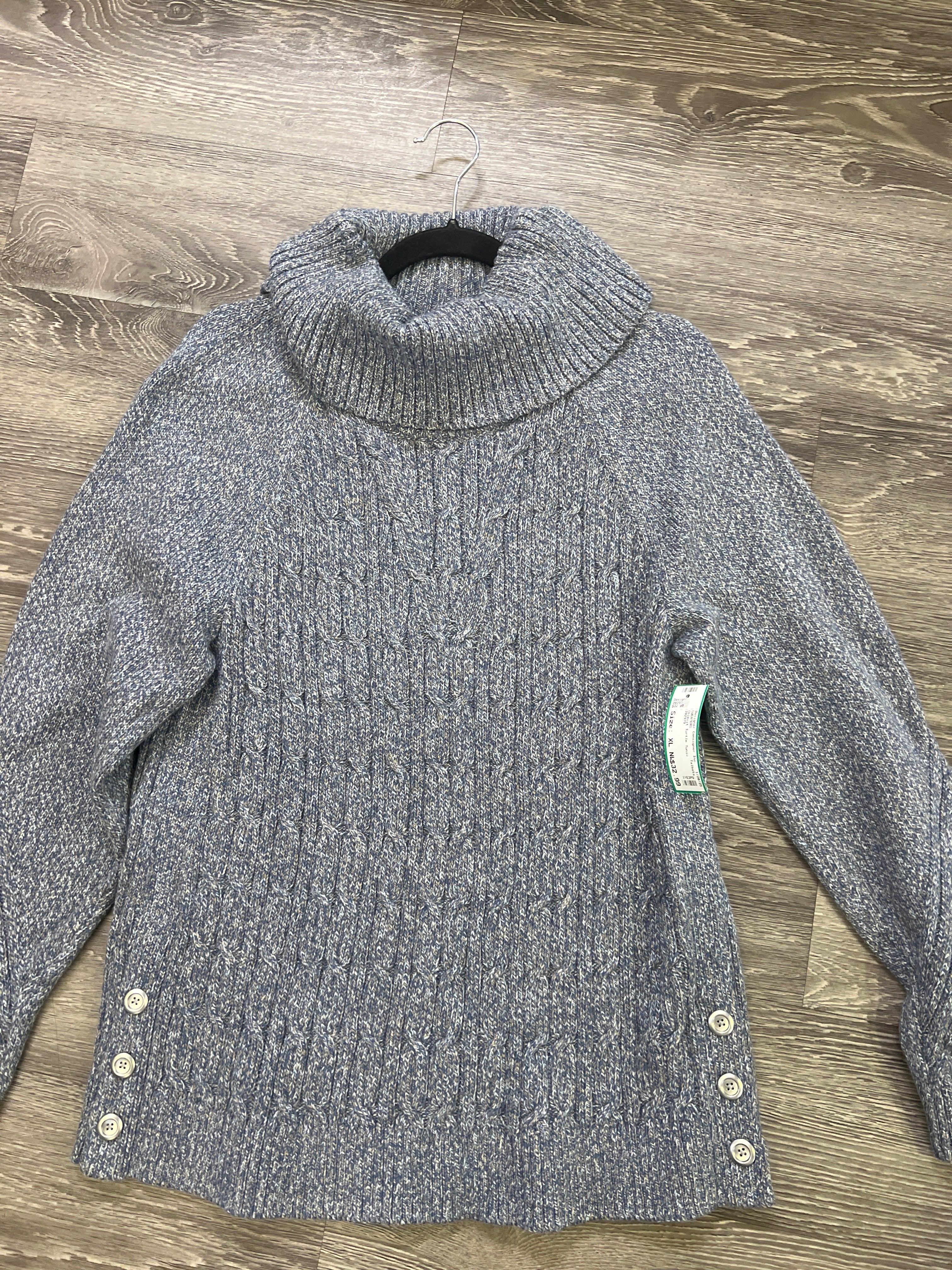 Talbots Cableknit Turtleneck Tunic Sweater (Size XL)