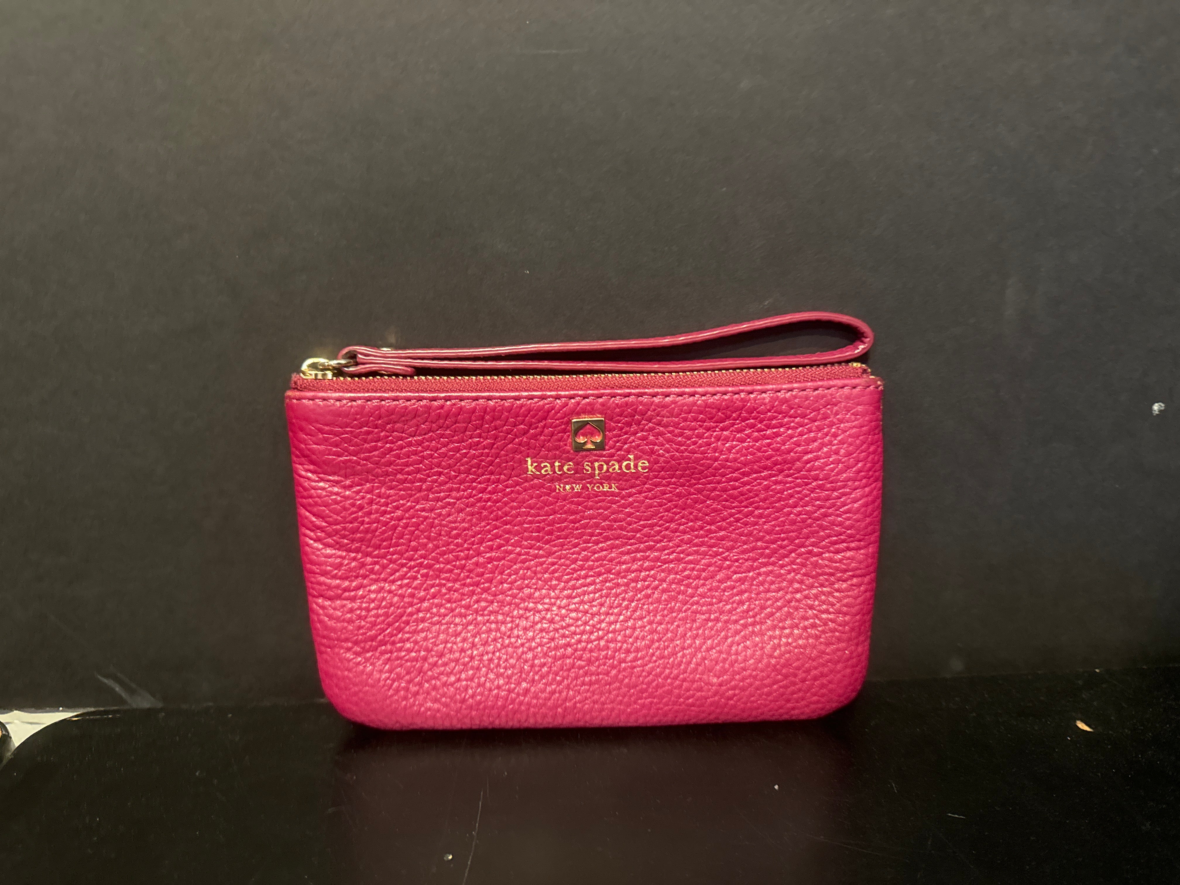 Kate Spade Pebbled Leather Zip Wristlet Accessory