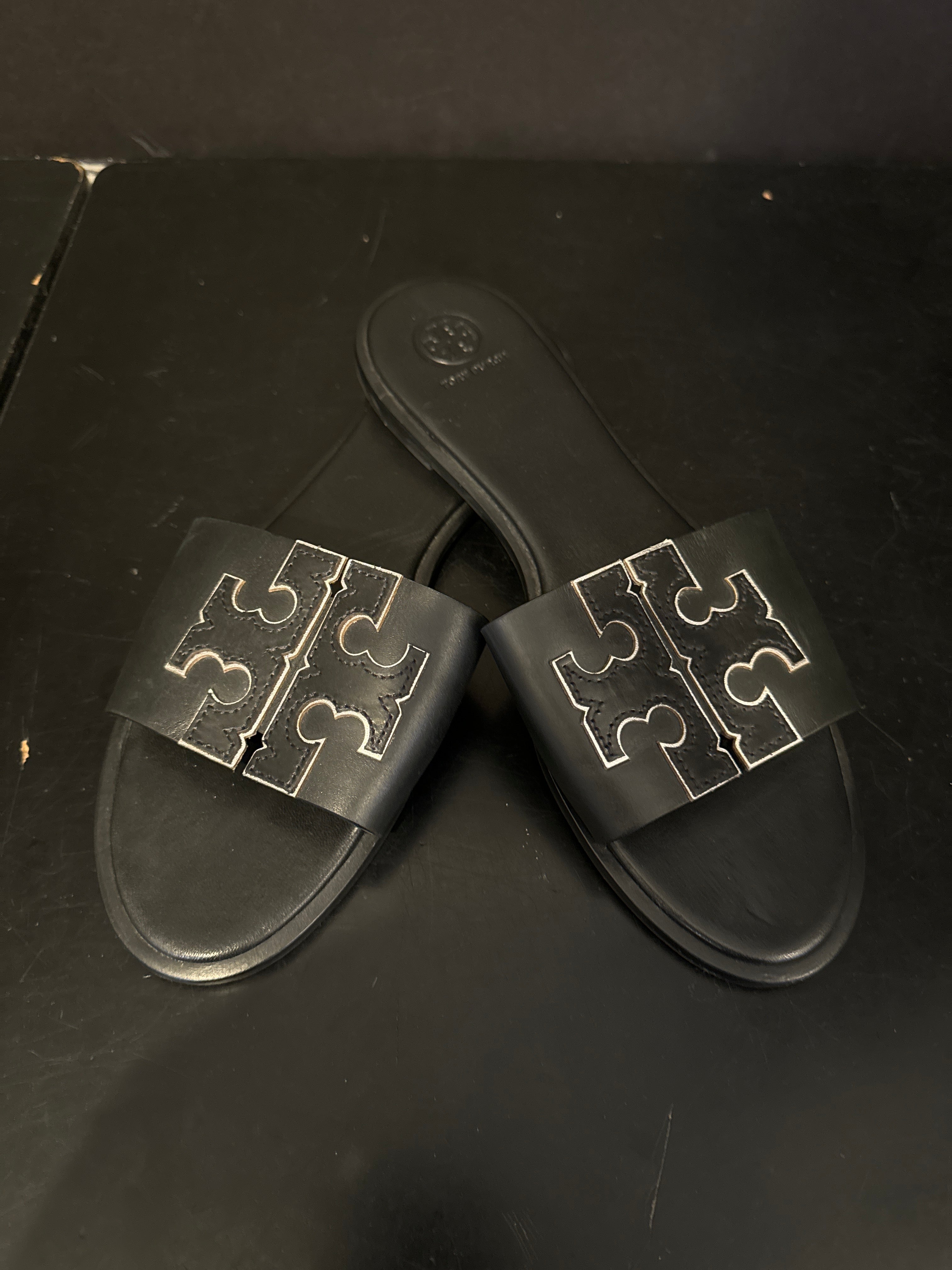 Tory Burch Leather Slipon Sandal Shoes - size 9.5