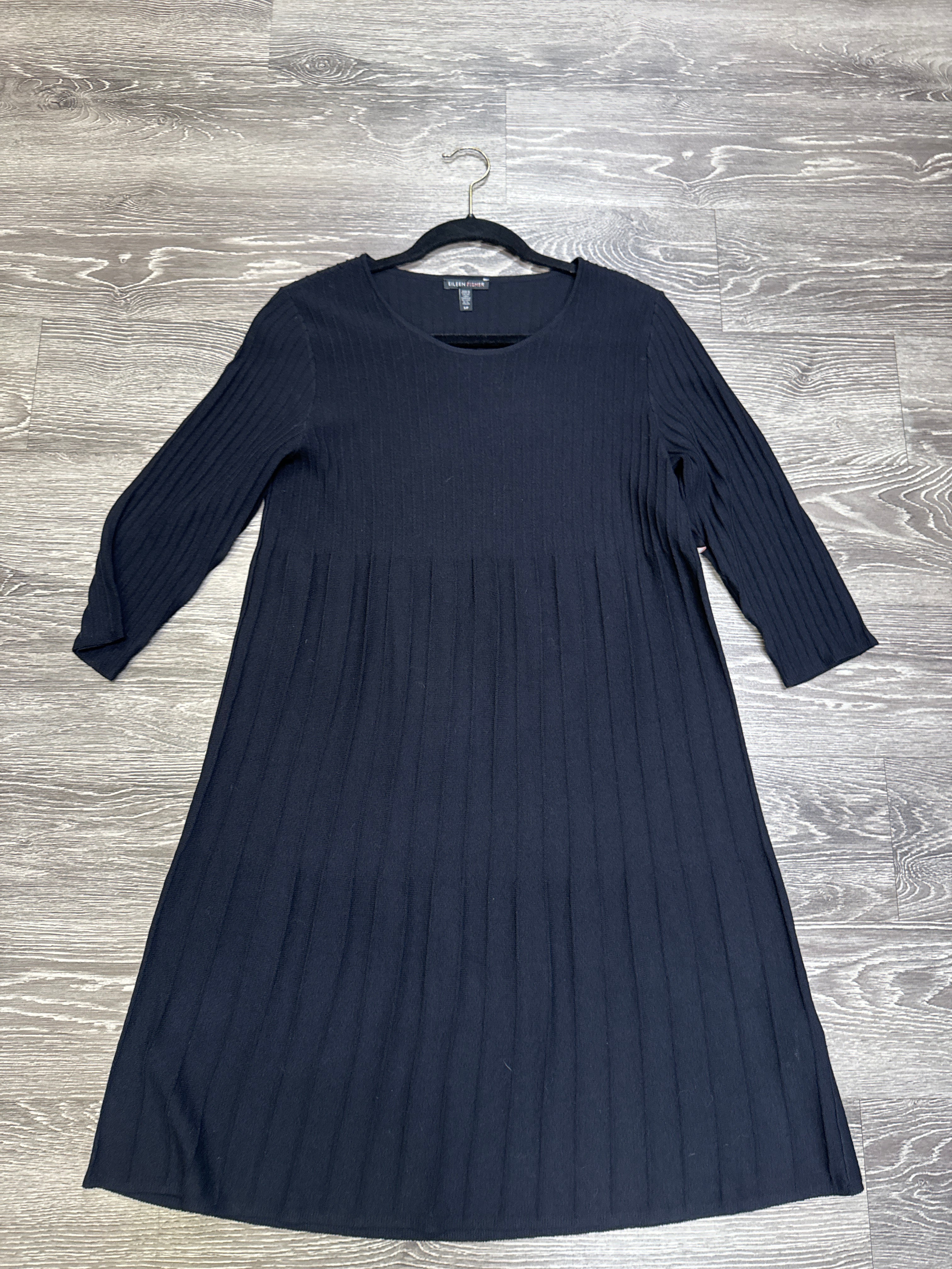 Eileen Fisher Knit Pleated Dress - small