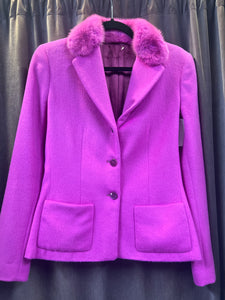 Pucci Emilio Angora Fuscia Fur Coat (Size 8)