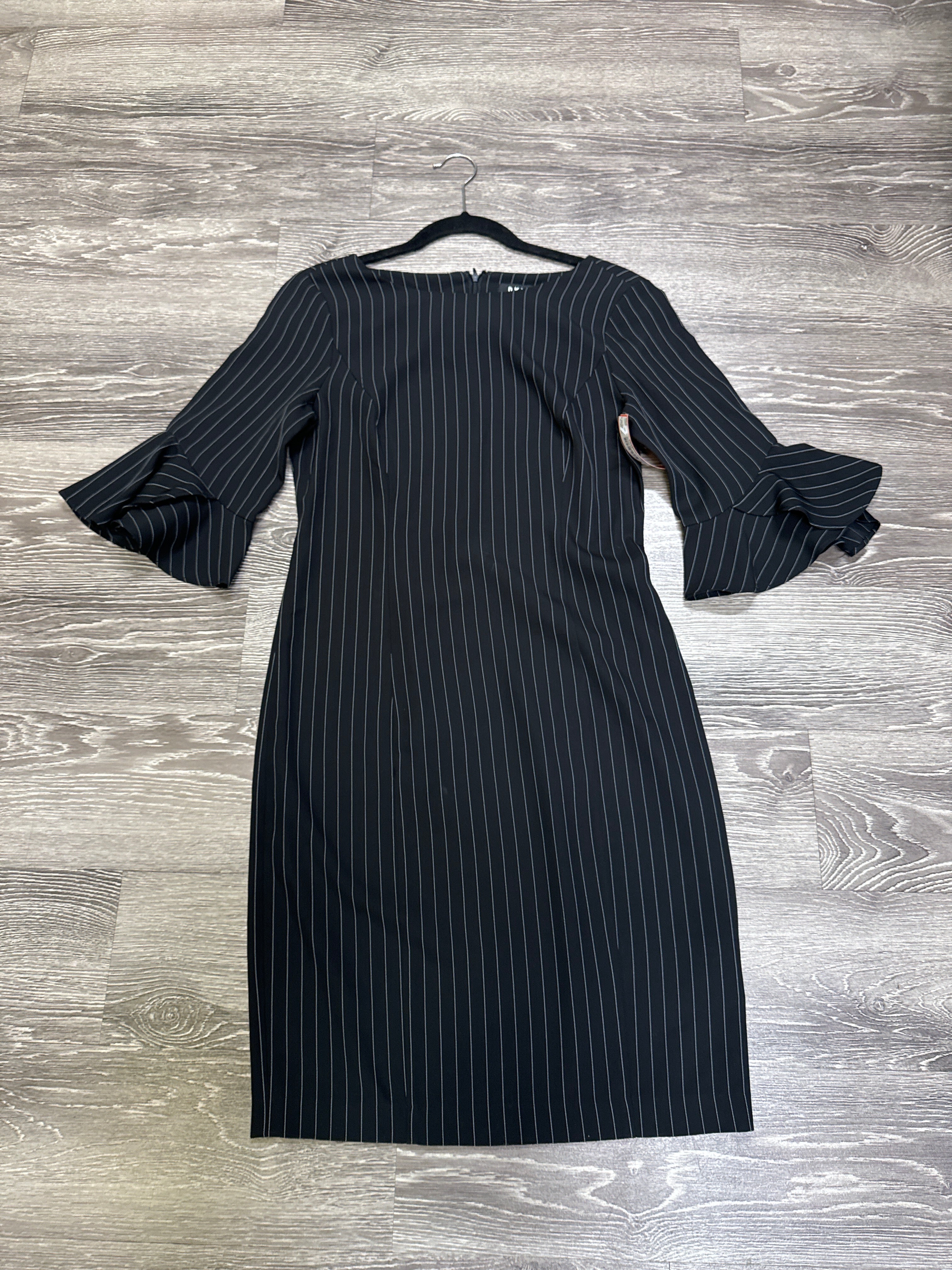 DKNY Stripe Peplum Sleeve Dress - size 4