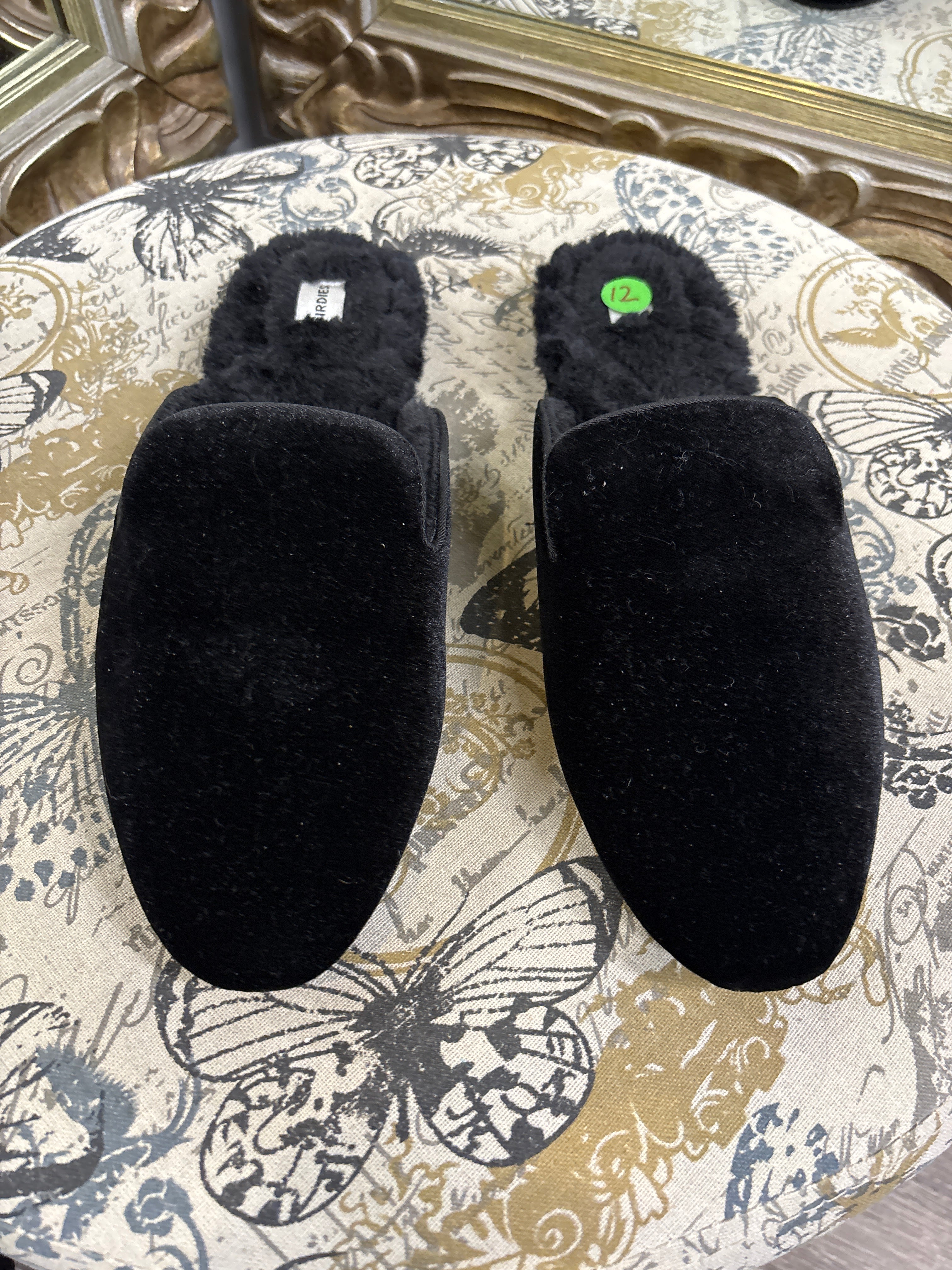 Birdies Suede Teddy Mules - Size 12