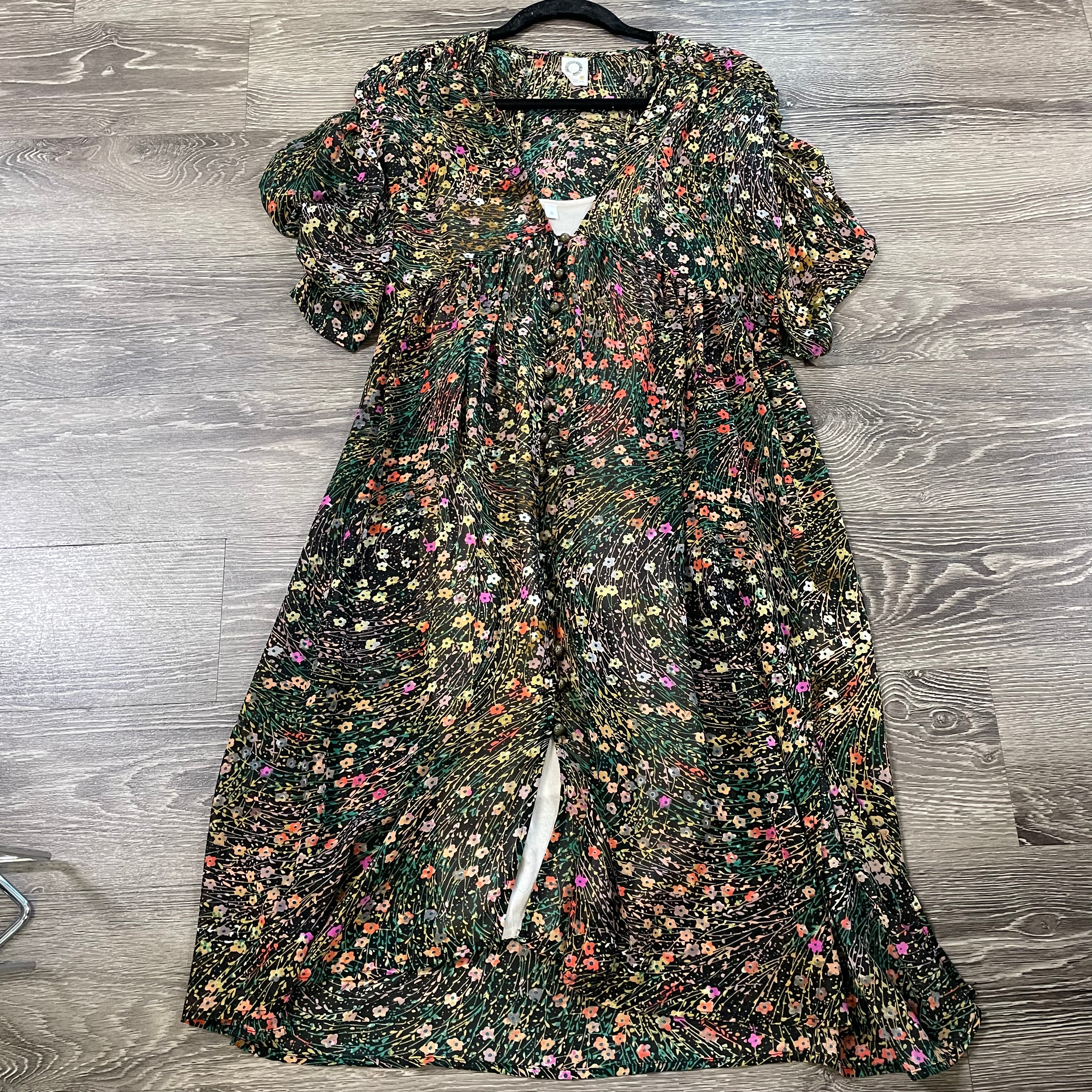 Akemi + Kin Sheer Floral Dress - XS