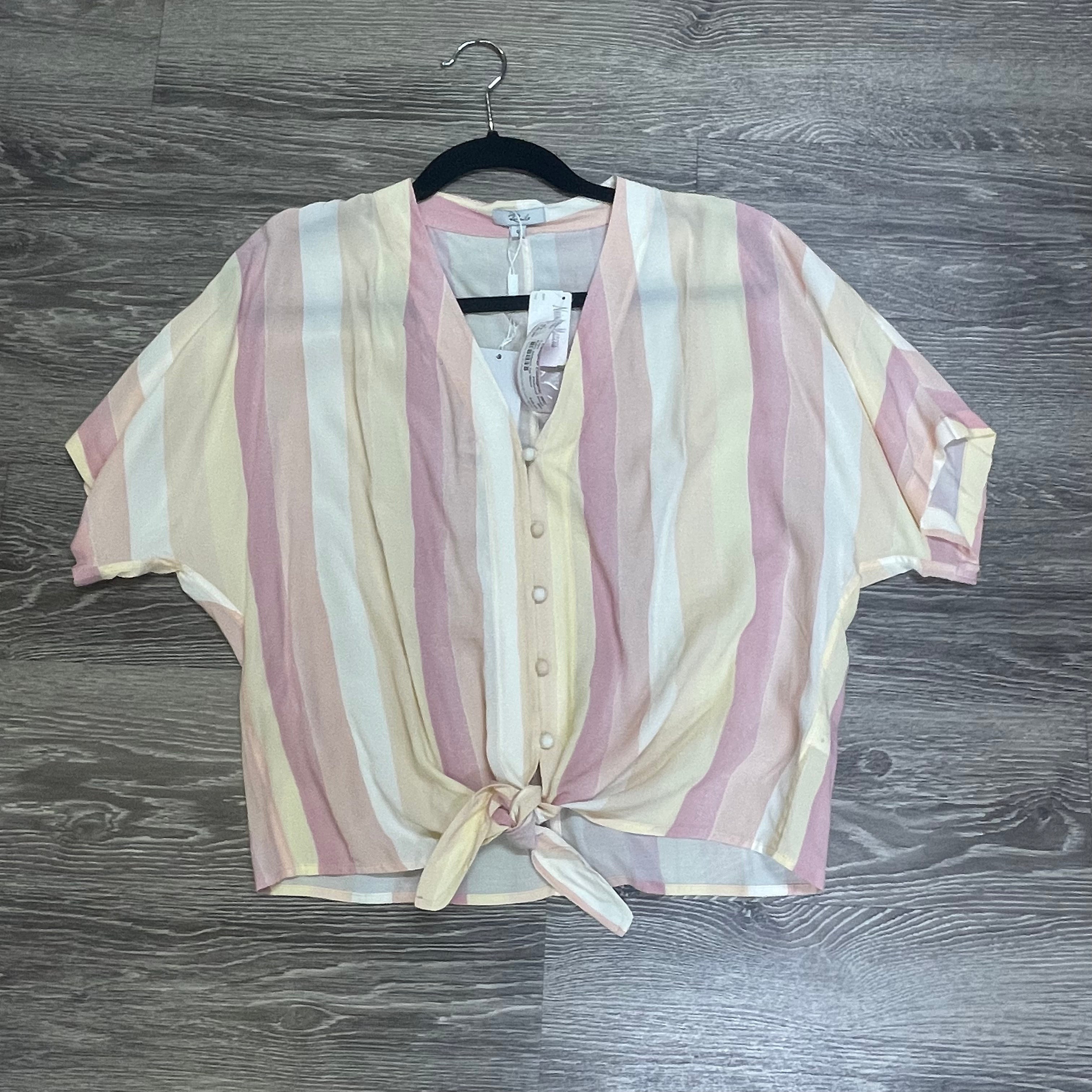 Rails Striped Tie Waist Top - Small