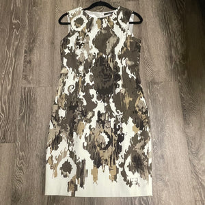 Tahari Printed Sleeveless Dress - Size 8