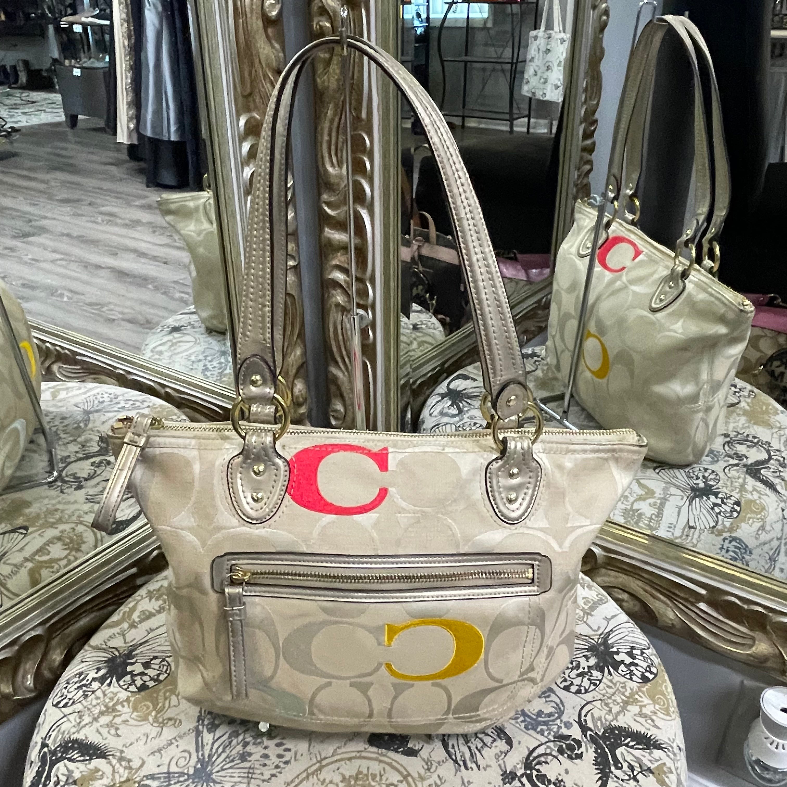 Coach Color Letters Handbag - Large