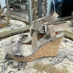 Load image into Gallery viewer, Franco Sarto Snake Cork Wedges - Size 10
