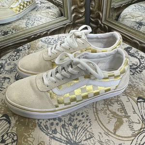 Vans Checkered Metallic Shoes - Size 9