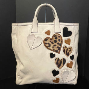 Dolce Gabana Heart Ivory Handbag