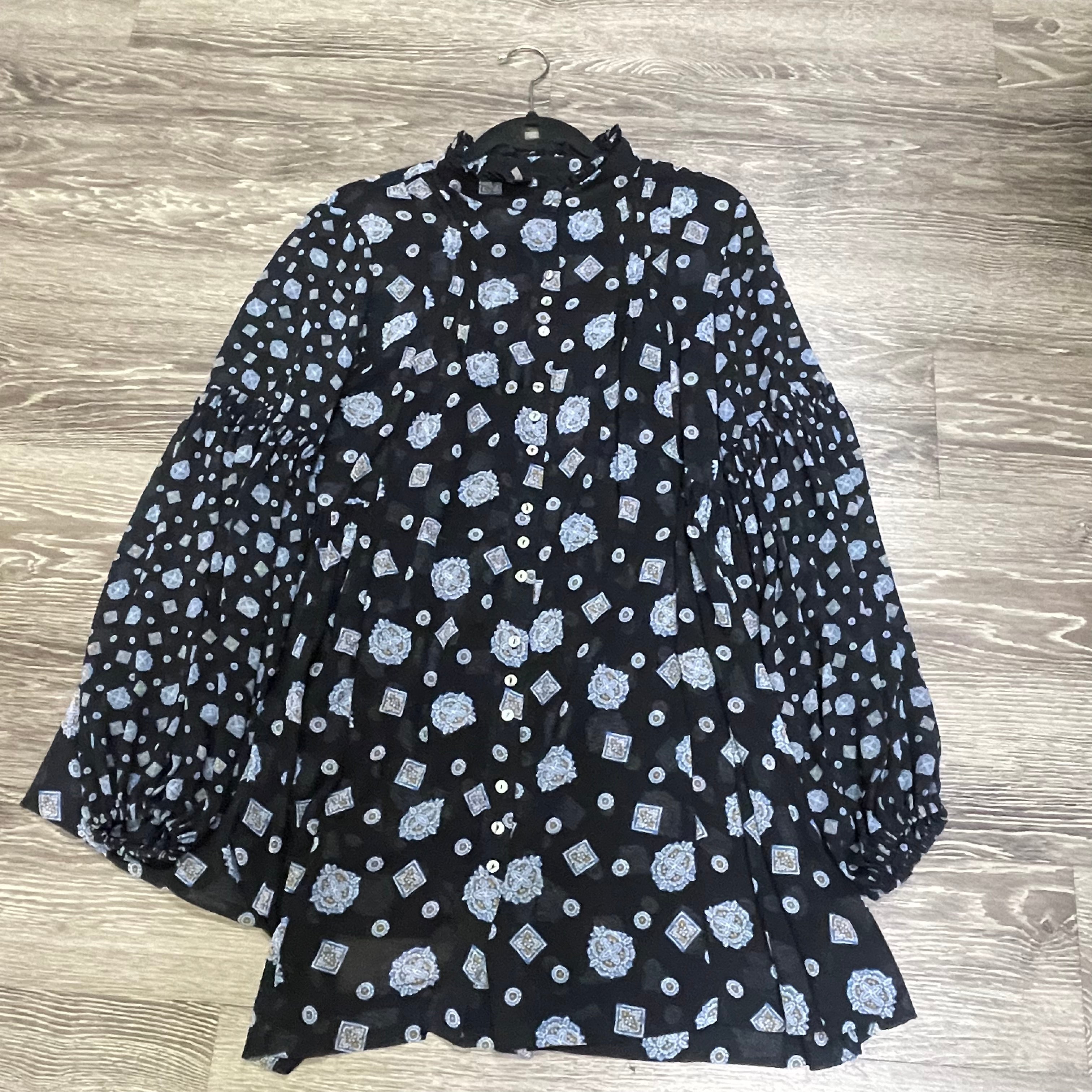 Free People Geo Print Sheer Top - Small