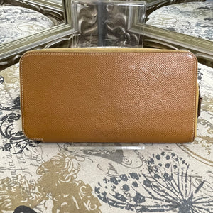 Hermes Full Zip Pebble Leather Wallet