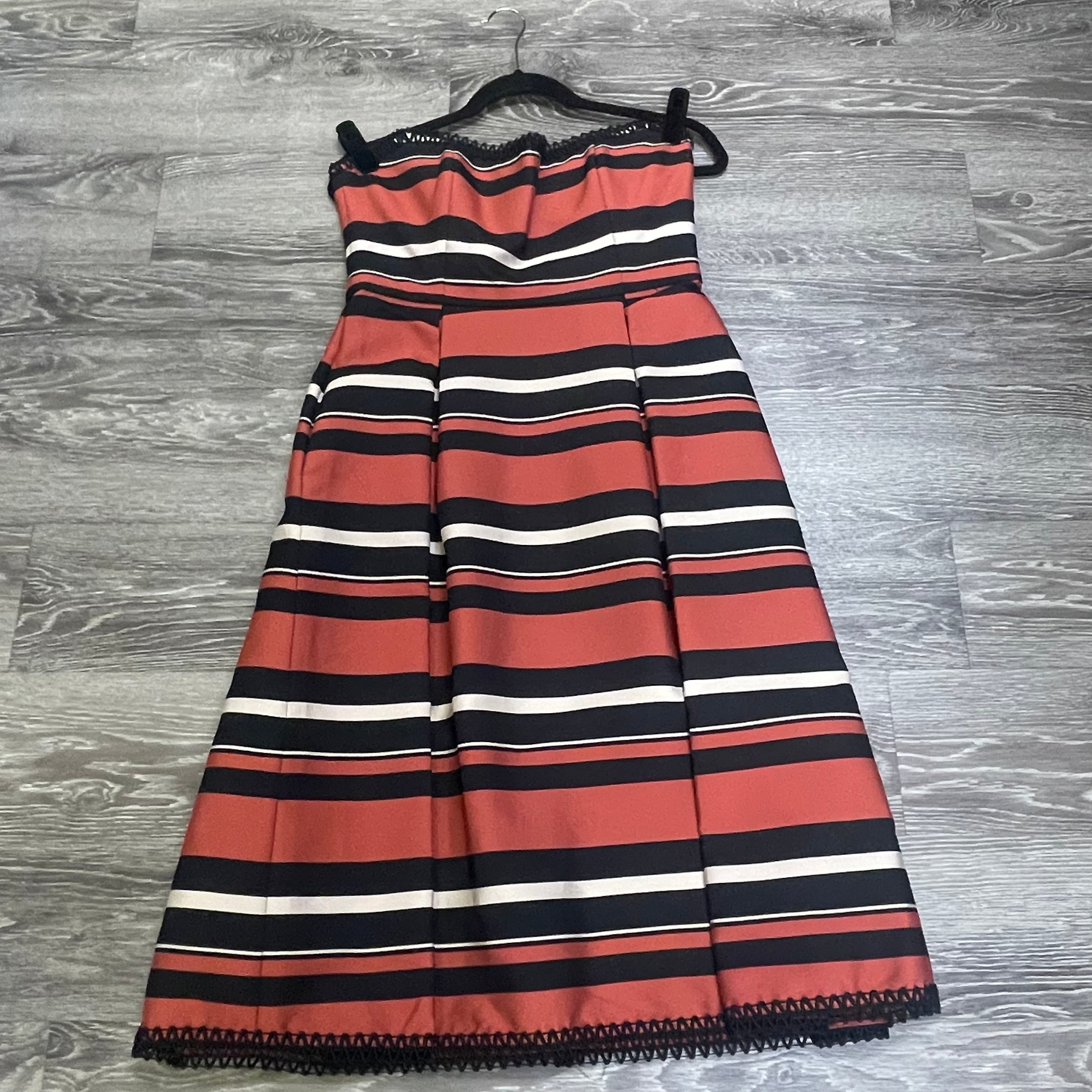 Nicholas Strapless Striped Dress - Size 8