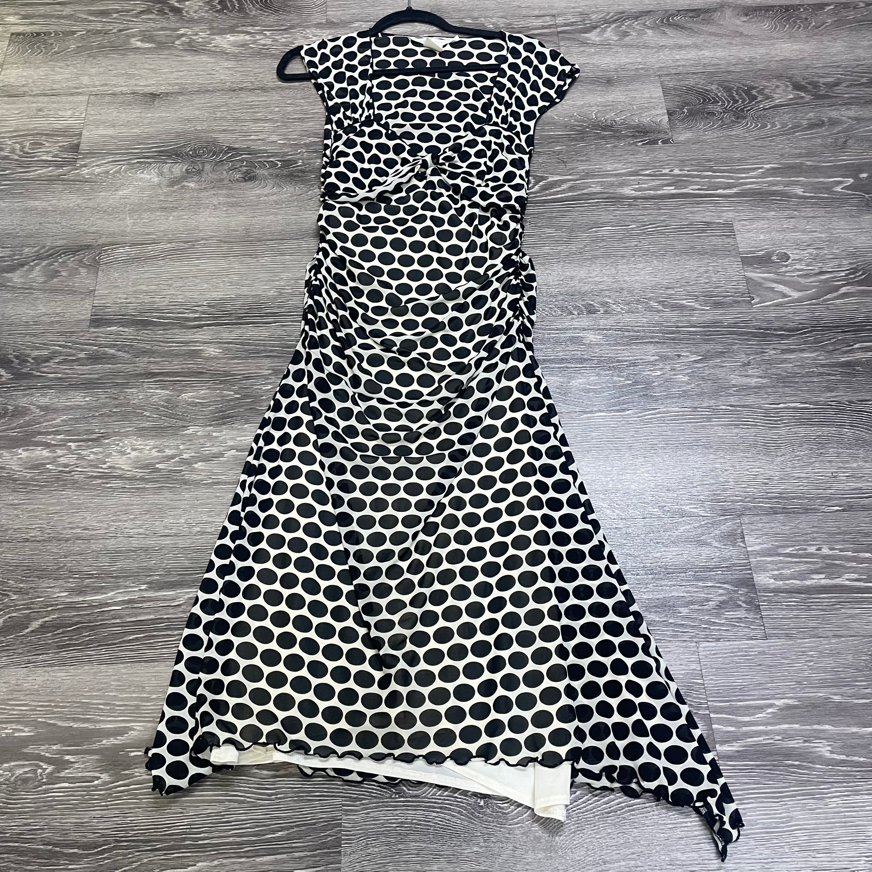 Max Studio Polka Dot Mesh Dress - Large