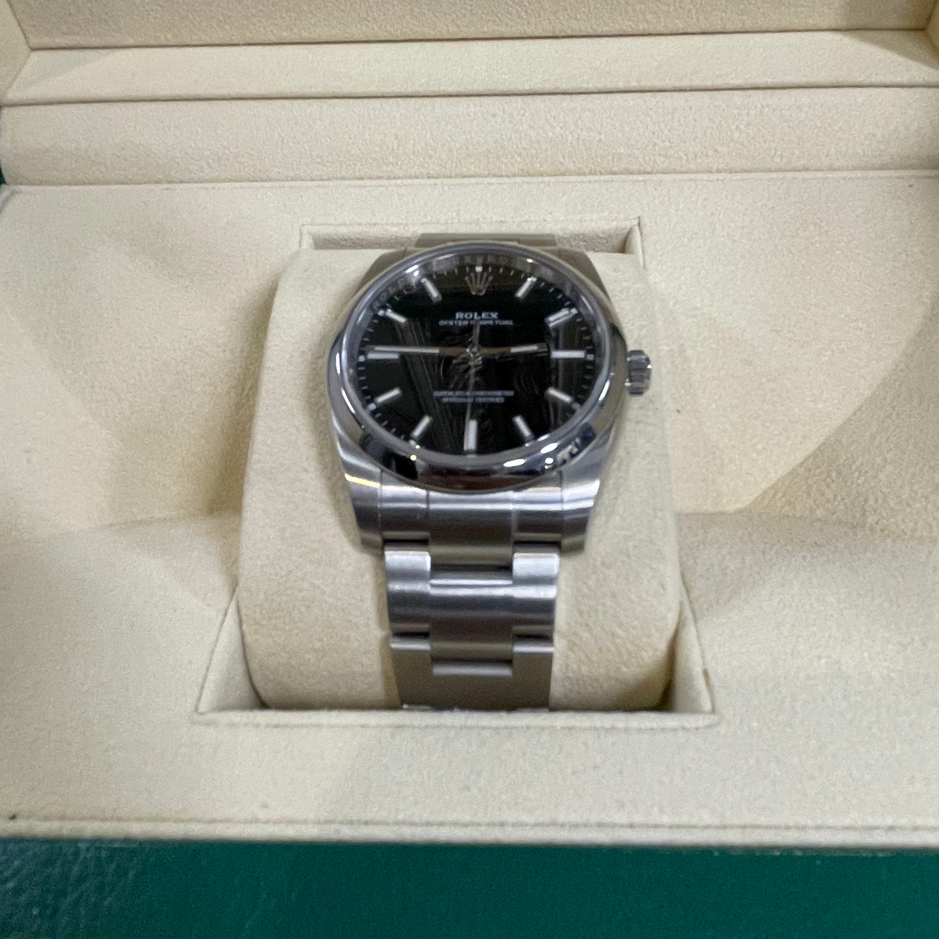 Rolex Oyster Perpetual 34 Watch With Papers