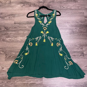 Free People Embroidered Sleeveless Dress - XS