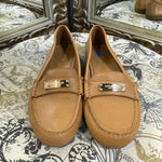 Load image into Gallery viewer, Coach Loafers Gold Logo Shoes - Size 10
