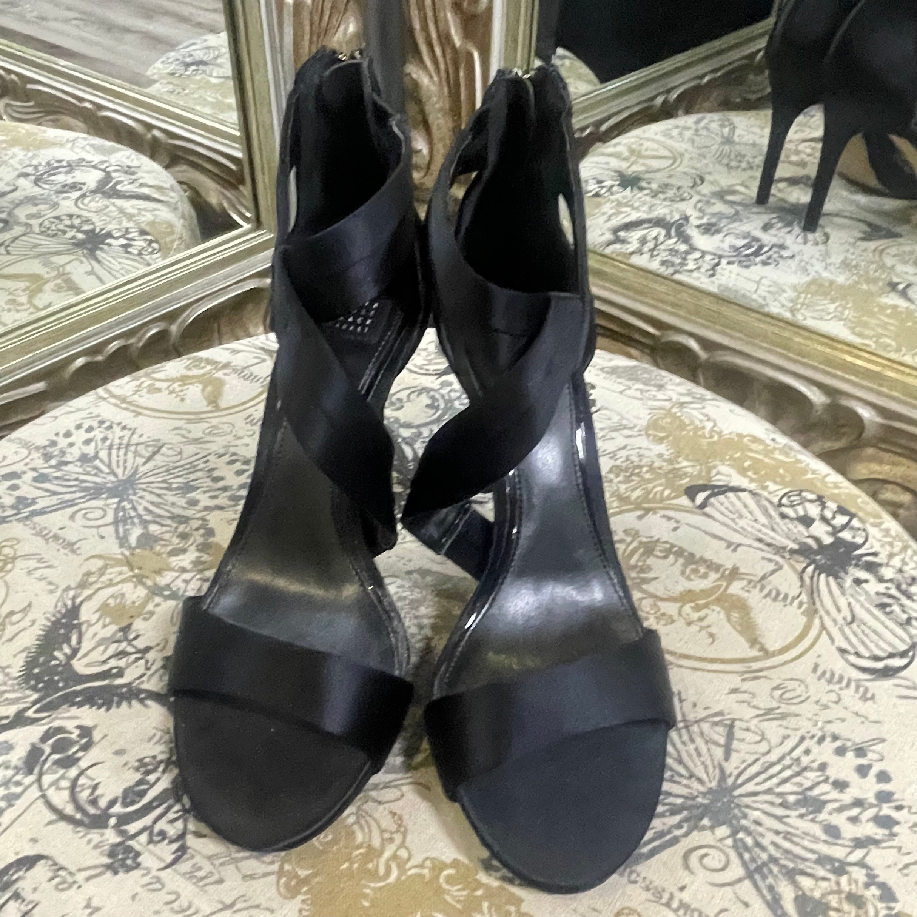 White House Black House Strappy Satin Shoes - Size 9