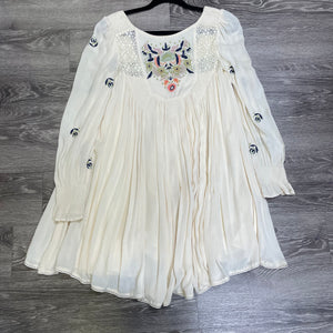 Free People Flower Embroidered Dress - XS