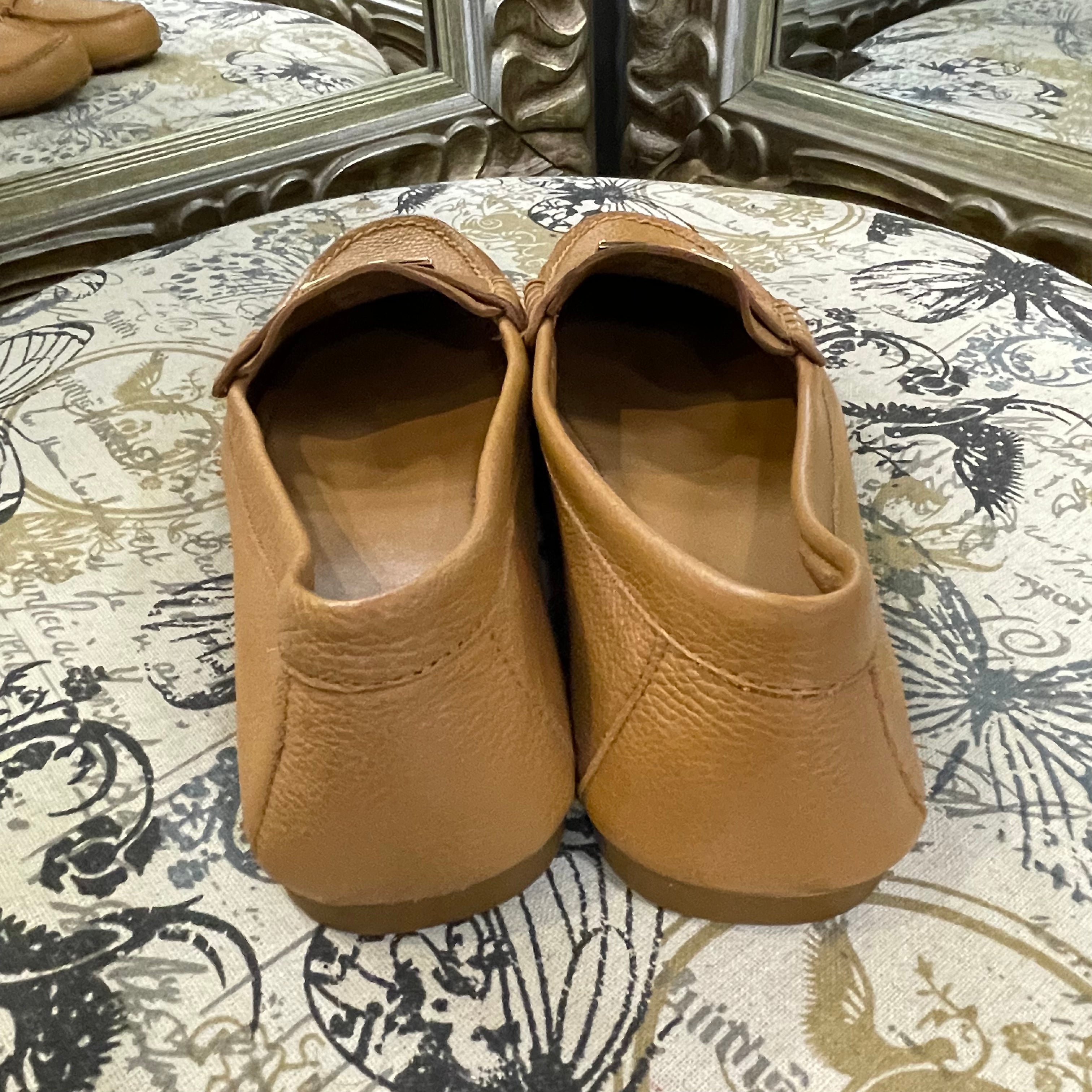 Coach Loafers Gold Logo Shoes - Size 10