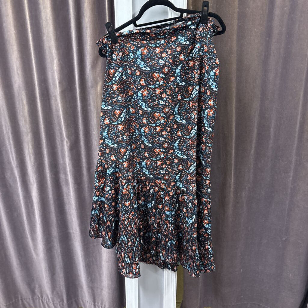 Flannel Floral Wrap Pleat SKIRTS M/L