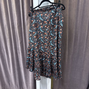 Flannel Floral Wrap Pleat SKIRTS M/L