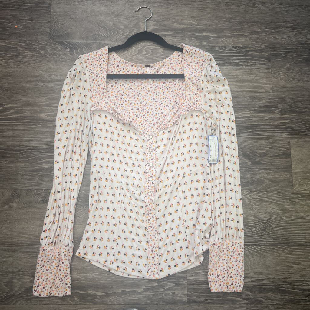 Free People Flwr Slouch L TOPS XL