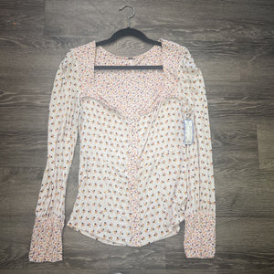 Free People Flwr Slouch L TOPS XL